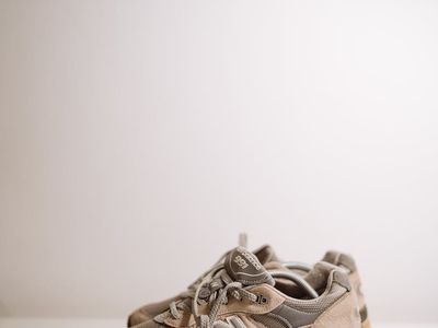 Close up of a pair of professional athletic shoes.